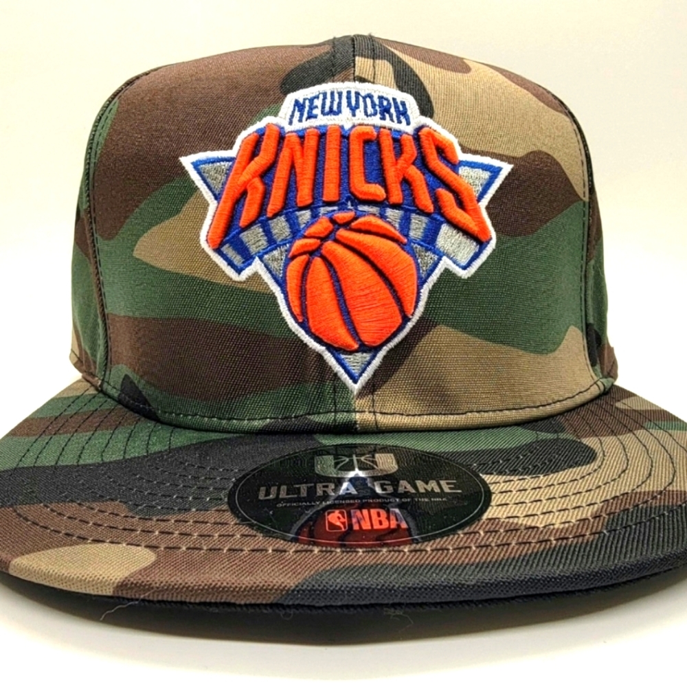 Brand New York Knicks NBA Ultra Game Classic Team Snapback Hat Green/Camouflage